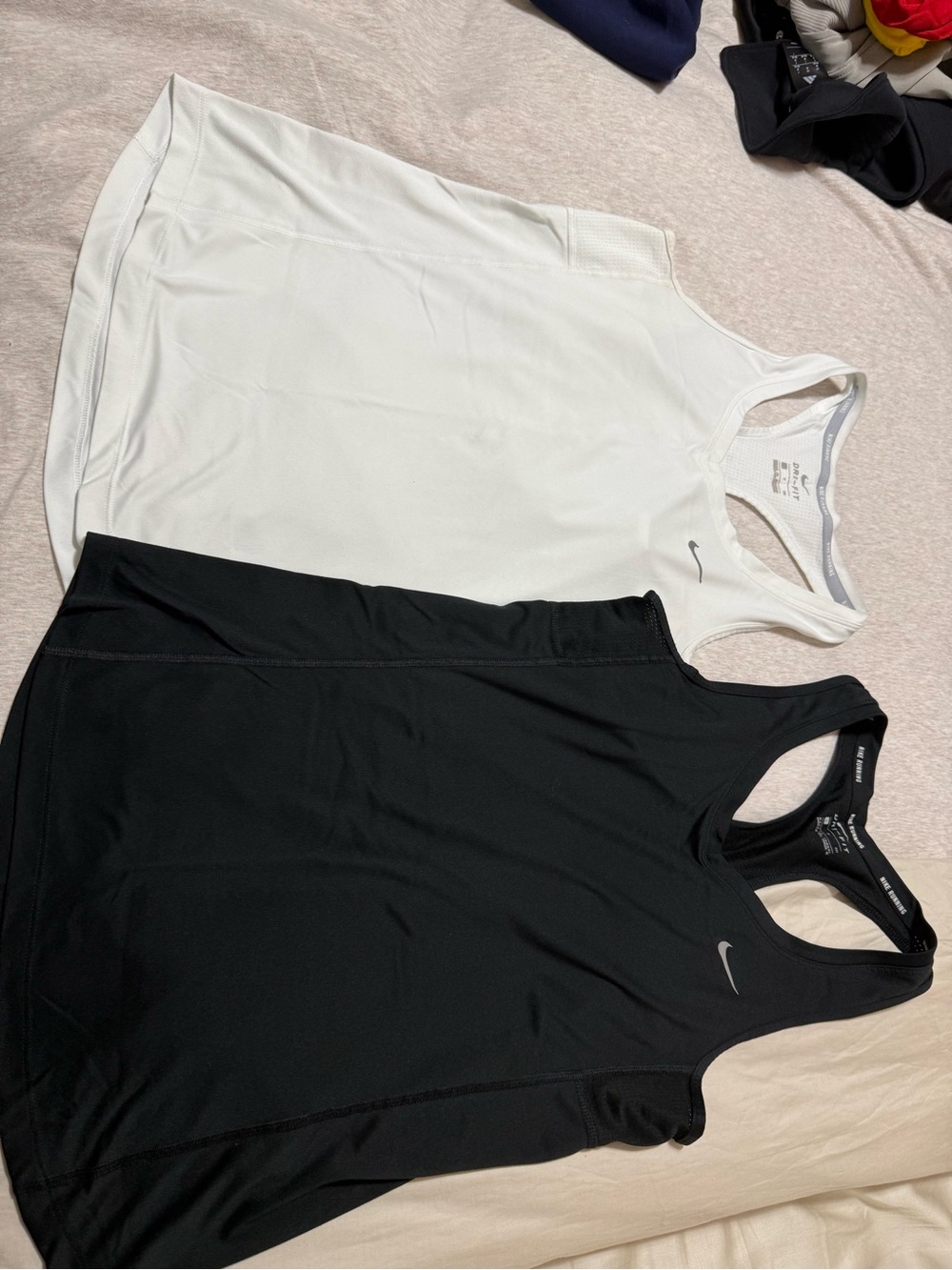 Nike Women's Racerback Tank Tops in Black & White